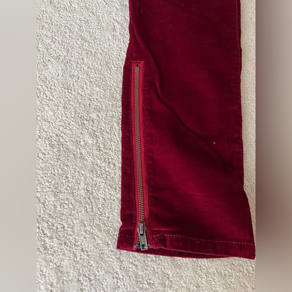 Pilcro and the Letterpress Women's Burgundy Corduroy Pants, Size 28 - Picture 2 of 15